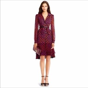 DVF women's red polka dot Cathy dress